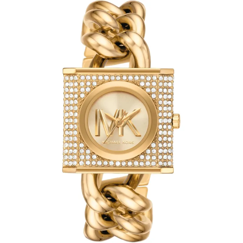 Michael Kors MK Chain Lock Three-Hand Gold-Tone - MK4711